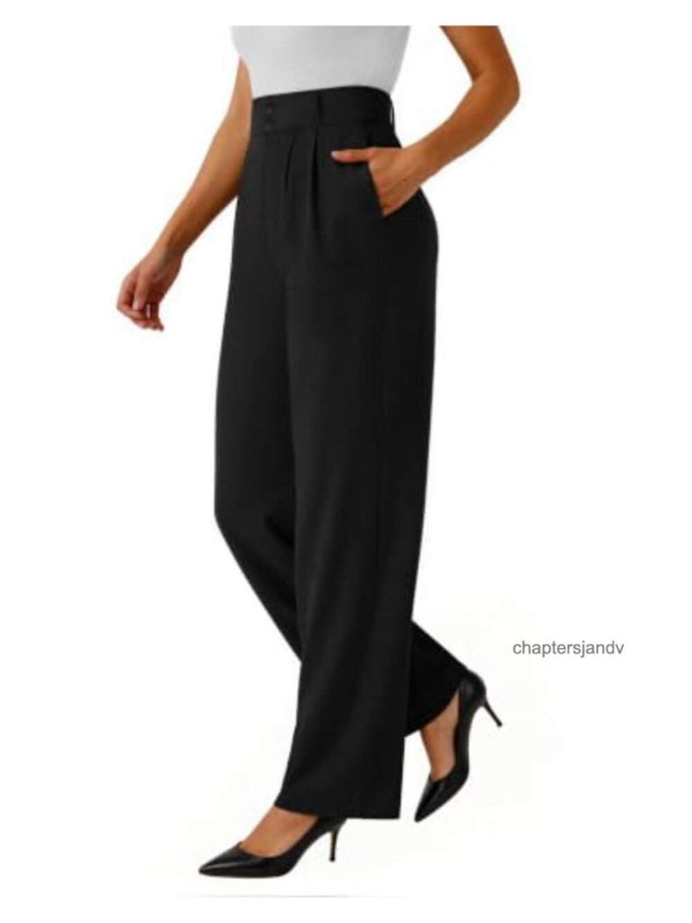 Womens Wide Leg Dress Pants High Waisted Stretchy Work Trousers